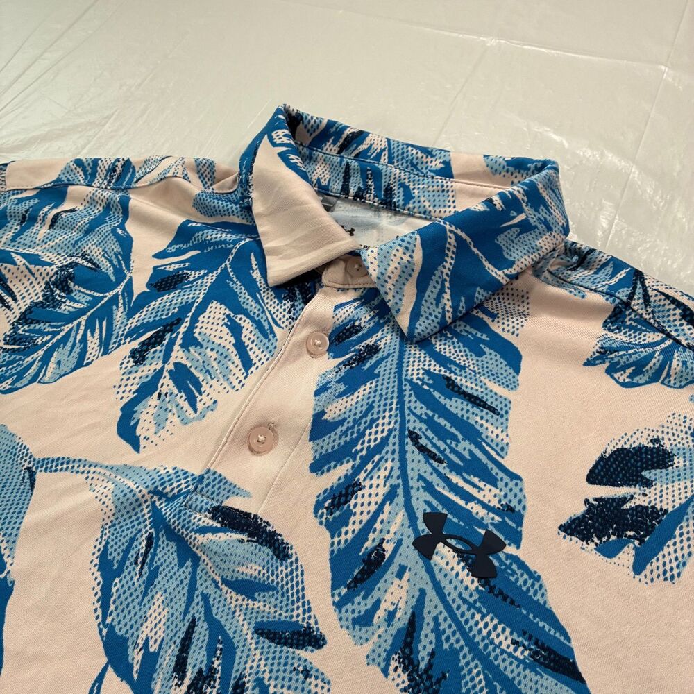 Under Armour Playoff Polo Blue Feather Men's Large Golf
